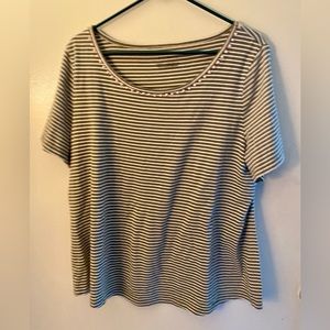 Talbots 💯 pima cotton short sleeve shirt with trim. Size XL. EUC.